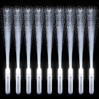 12-96PCS Varillas De Fibra Óptica LED Con 3 Modos Blanco Lámpara De Fiesta Para Bodas Cumpleaños Baño De Luz De Enlace - details 0