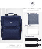 Bolso De Diaper Multifuncional Para Bebé Insular Elegante Bolsa De Camarón Para Mamá Viaje Cambio Con Carrito De Manos Para Mujer Tamaño Medio - details 41