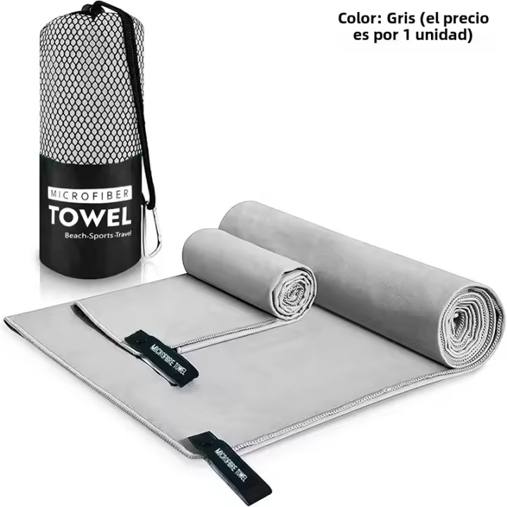 Toalla Deportiva Secado Rápido 40x80/76x152CM Azul Gris Verde Naranja Para Natación Gimnasio Camping Correr Playa Toalla De Lavado - 1