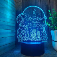 Lámpara De Escritorio Creativa 3D Totoro Con Luz Nocturna Cambiable En 16 Colores Decoración De Habitación Regalo Para Niños - details 4