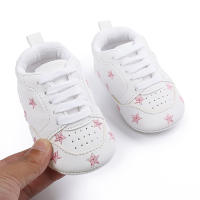Meckior Zapatos Para Bebés Nuevos Estrellas Casuales Antideslizantes Suaves Impresión Bajo La Pared De Cierre De Lazo PU Suela De Goma Para Primera Marcha De Niñas 0-18 Meses - details 9