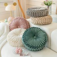 Cojín De Terciopelo En Forma De Calabaza Suave Y Redonda De Color Sólido Con Patrón De Dandelion Decoración Para Sofa Y Oficina Accesorio De Hogar - details 0