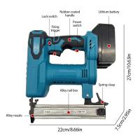 Pistola de clavos eléctrica inalámbrica para carpintería, clavadora Universal para clavos rectos/en forma de N, batería Makita de 18V (sin batería) - details 4