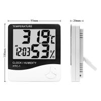 Mini Estación Climática Digital LCD Para El Hogar Medidor De Temperatura Y Humedad Con Reloj Meteorologico Interior Y Exterior - details 5