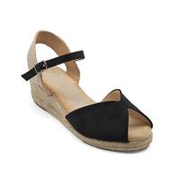 Calzados soraia, Sandalia de antelina y plataforma de yute, espardeñas de cuña, para mujer. - details 29