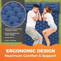 Colchón Inflable Doble Con Almohada Integrada Para Acampar Matrícula De Viaje Y Senderismo Almohadilla De Descanso Para Exteriores - details 6