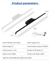 Lámpara De Mesa LED Con Luz De Llenado Magnética Recargable Deslizable Para Armario Estudio Lectura Luz De Espejo - details 9