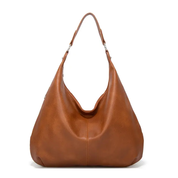 Bolso de mano con Cremallera de cuero PU para Mujer, Bolso de Mano para el desplazamiento de trabajo de gran capacidad - 1