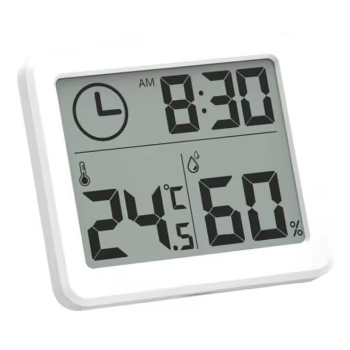Reloj De Mesa Y Pared Digital Con Temperatura Y Humedad Pantalla Grande Batería Operada Para Decoración De Hogar Cocina Oficina - 1