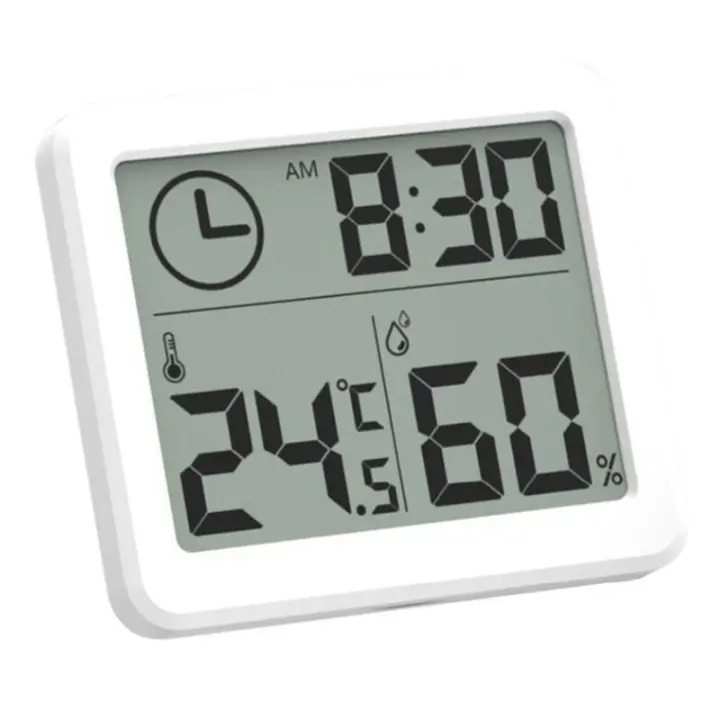 Reloj De Mesa Y Pared Digital Con Temperatura Y Humedad Pantalla Grande Batería Operada Para Decoración De Hogar Cocina Oficina - 1