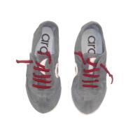 ARO_ ZAPATILLAS JOANETA NET EN PIEL SERRAJE GRIS, CON VELCRO Y CORDONES ELASTICOS - details 1
