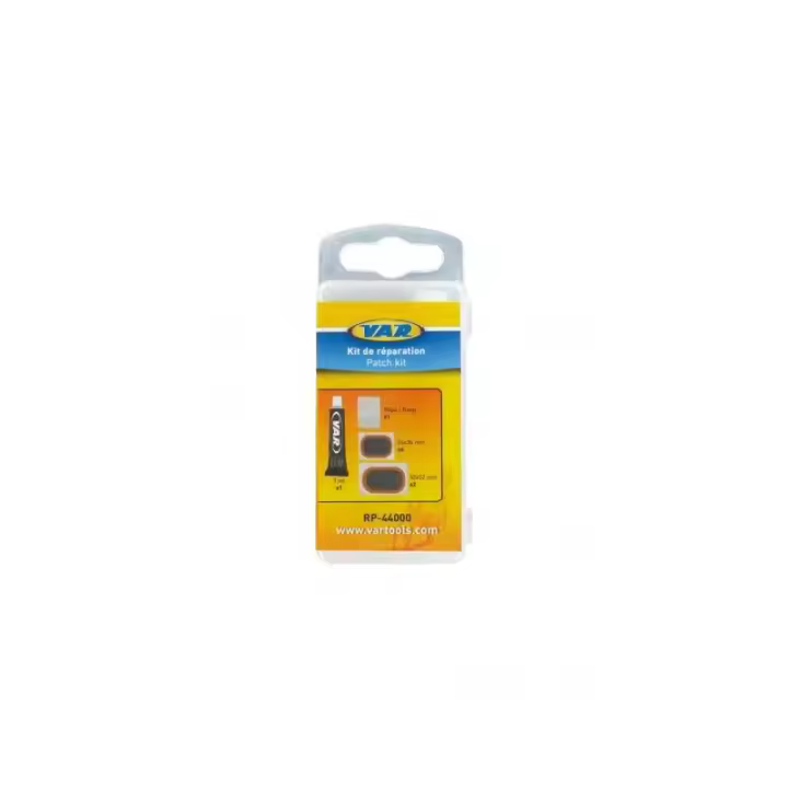Bavarian Edge VAR Kit Parches para Reparación y Mantenimiento de Bicicletas con Pegamento - Fácil de Usar - 1