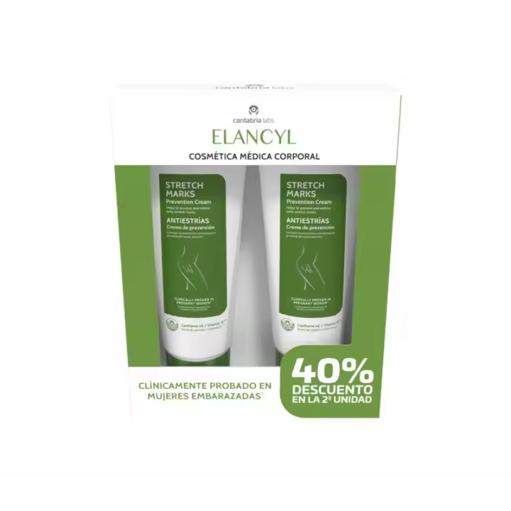 ELANCYL STRETCH MARKS ANTIESTRÍAS CREMA PREVENCIÓN DUPLO 2X200ML 40% 2ª UNID - 1
