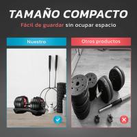 JUPPLIES Mancuerna Ajustable 24 kg 15 en 1– Pesas Regulables de 2,5 a 24 kg con Diseño Compacto Todo en Uno - details 2