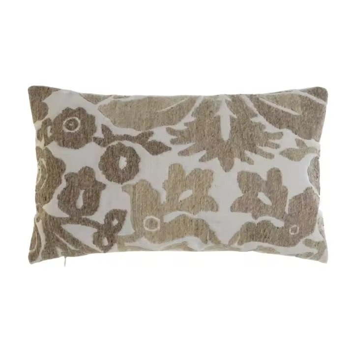COJIN ALGODON 50X15X30 380 GR, BORDADO BEIGE TX208748 - EL MEJOR COMPLEMENTO PARA TU HOGAR FIJALO - 1