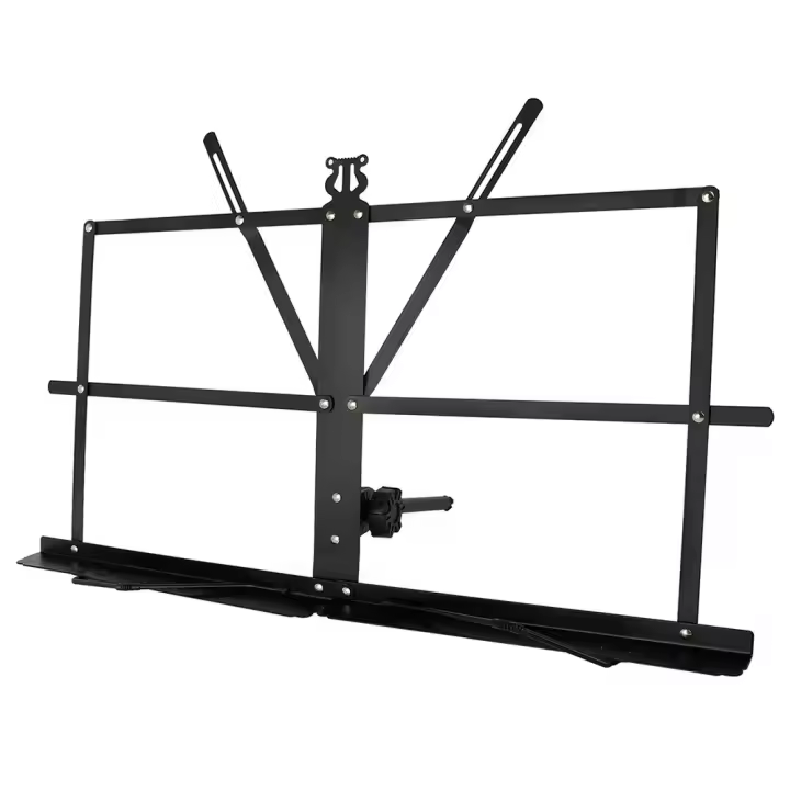 Soporte De Música Plegable Con Bandolera Ajustable En Acero Inoxidable Para Instrumentos Musicales Accesorio De Escritorio - 1