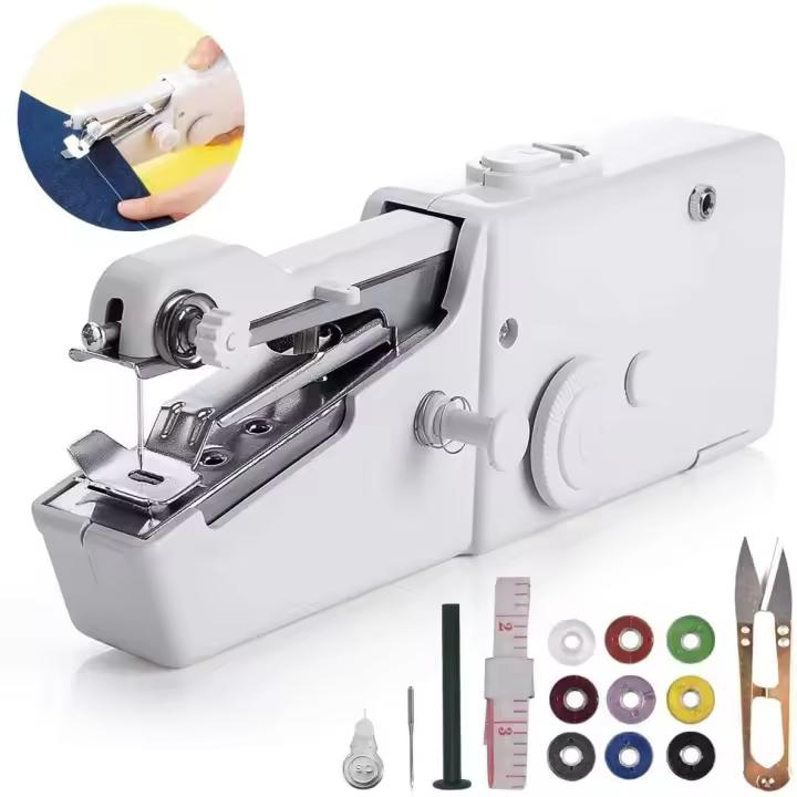 Máquina de Coser de mano, mini máquina de Coser, máquina de Coser portátil con Aguja de Coser para principios, Máquina de Coser para Viajes y Hogar - 1