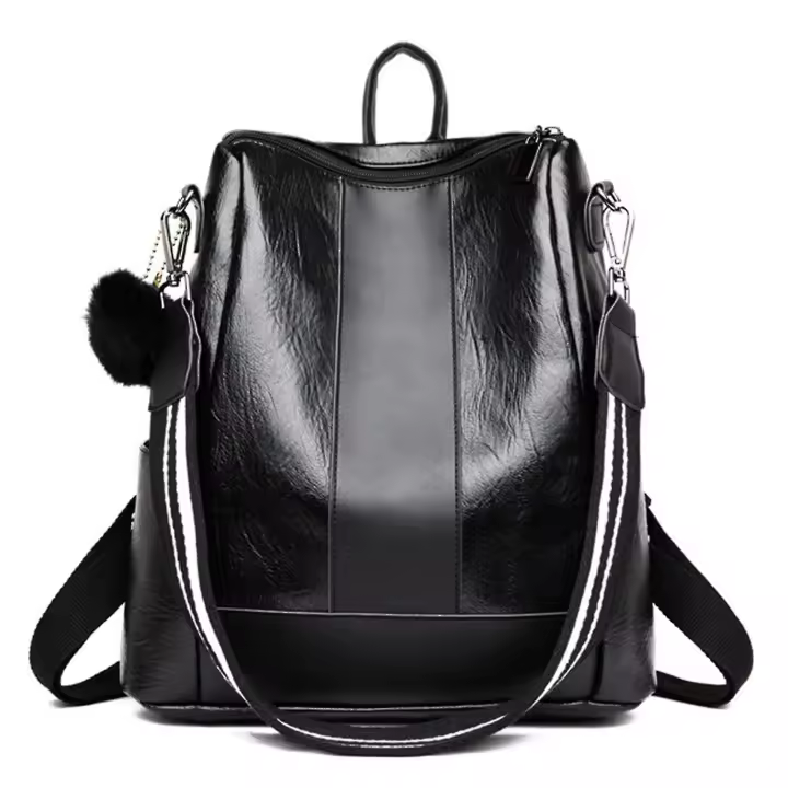 Mochila de viaje para mujer, de gran capacidad, estilo vintage, de piel sintética, para viajes, acampadas y actividades al aire libre - 1