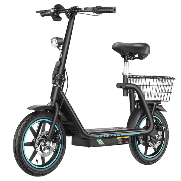 HONEYWHALE M5 Elite Scooter Eléctrico neumático de 14 pulgadas Motor de 500 W Batería de 48V 13Ah Rango de 40-45 km Velocidad máxima de 40 km/h Capacidad de carga de 120 kg Certificación CE ROHS FCC IP54 - Negro - 1