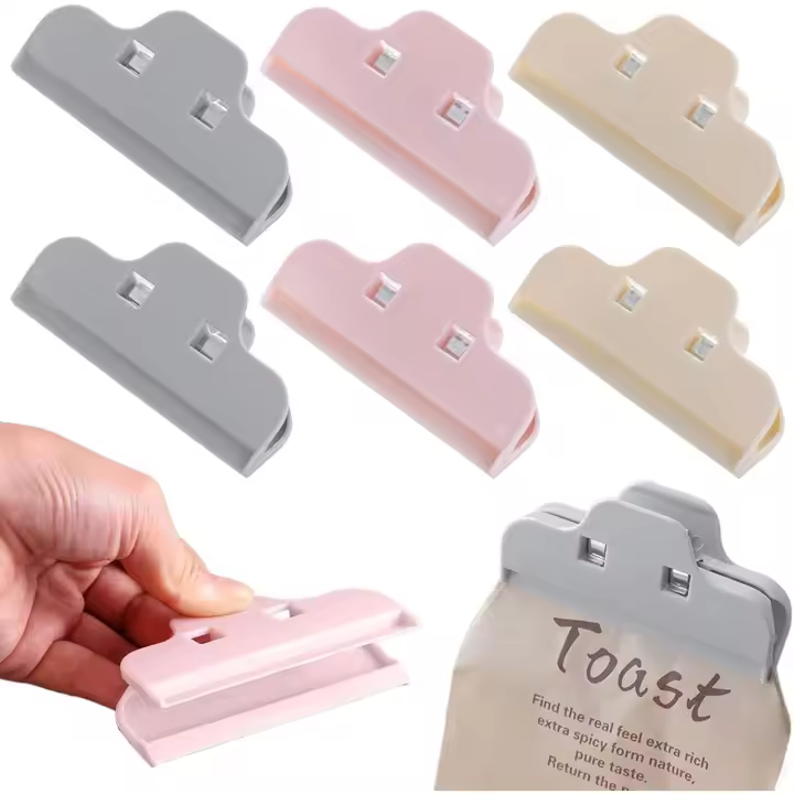 6 piezas para las bolsas de comida pinzas de plástico para las bolsas de plástico para la cocina para las bolsas de comida snack - 1