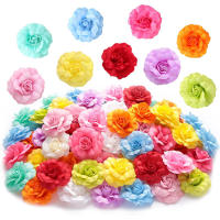 10pcs Flores Artificiales De Seda Rosa Hechas a Mano Para Decoración De Boda Accesorios Para Ropa Y Sombreros Clip DIY Wreath Hat Dress - details 0