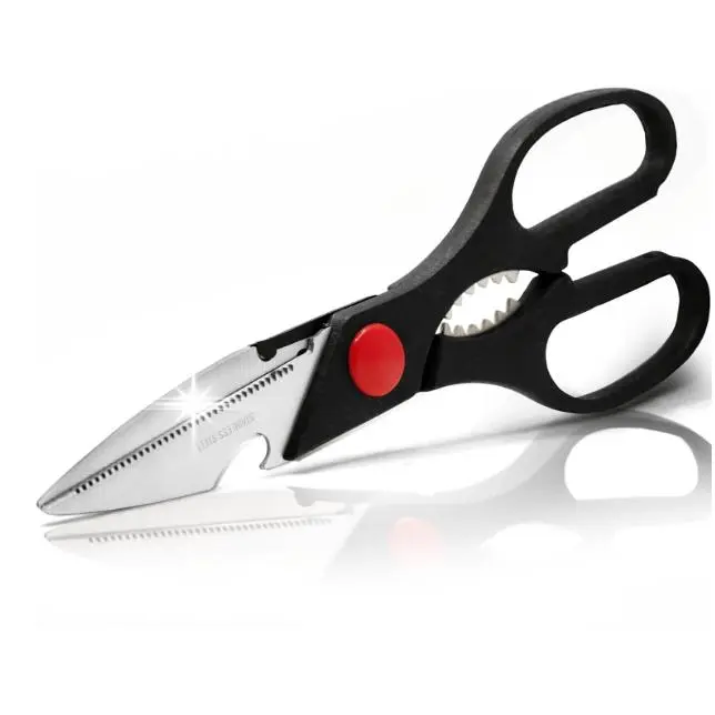 Tijeras de Cocina Profesional en Acero Inoxidable 20,5 cm con Parte Nueces, Tijeras de Cocina Buenas Multiusos para Todo tipo de Alimentos, Mango Ergonómico Adaptable a Zurdos y Diestros - 1