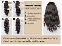 Pelucas Sintéticas De Encaje ALAN EATON Para Mujeres Rubia Con Mechas Marrón Y Corte Con Franja Peluca Larga Recta Ombre Heat Resistant - details 28