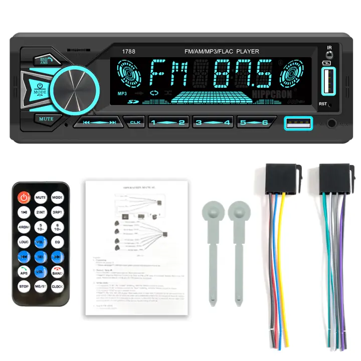 SINOVCLE Radio de Coche Bluetooth MP3 Player Sintonizador FM con Control remoto - 1