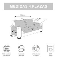 Cubre Sofá Reversible JOYA de Valentia Home | Acolchado | Protección Completa | Ajuste Perfecto | Protector funda sofá | Funda Sofá para Inviero y Verano - details 9