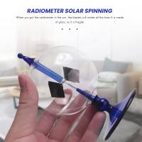 Radiómetro de energía Solar Azul, de energía Solar Crookes, paletas giratorias, molino de viento, regalo, decoración de escritorio del hogar - details 4