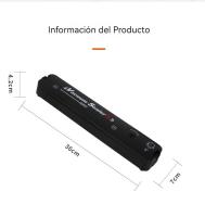 Máquina de Sellado al Vacío Portátil - Envasadora Eléctrica para Alimentos, 220V, Diseño Compacto, Ideal para Conservar Frescura en Casa, Viajes o Camping - Color Negro - details 1