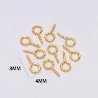 200pcs Agujas Para Ojos Pequeñas Y Miniatura Doradas Con Gancho Y Tornillo Herrajes Para Joyería DIY Accesorios Metálicos Para Creación De Joyas - details 4