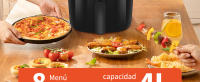 AIGOSTAR  Freidora de Aire de 4L, Tiempo y Temperatura Ajustables, Rejilla Antiadherente Desmontable, 1500W. - details 1
