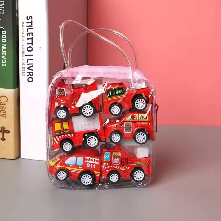 Mini Coche De Juguetes Para Niños Camión De Incendio Vehículo De Ingeniería Con Retroceso Regalo Para Niños Juguete De Plástico Inercia Para Hombres - 1
