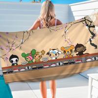 Toalla De Playa Tokidoki De Japón Para Niñas Toalla De Baño Microfibra Secado Rápido Sand-Free Para Yoga Spa Gimnasio Piscina Colorida Y Cómoda - details 7