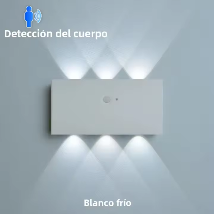 Lámpara De Pared LED Con Sensor De Movimiento Recargable 5200mAh Iluminación Interior Para Hogar Dormitorio Decoración Alta Luminosidad Deco - 1