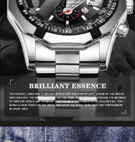 Reloj De Lujo Para Hombre FNGEEN Con Correa De Acero Inoxidable Resistente Al Agua Calendario Quartzo Reloj Hombre S001 - details 12