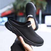 Zapatillas De Hombre Ligero Y Transpirable Media Pantuflas Antideslizantes Casual Comodidad Grandes Tamaños Zapatos Planos Slip on Para Exteriores Verano Mesh Suela EVA - details 9