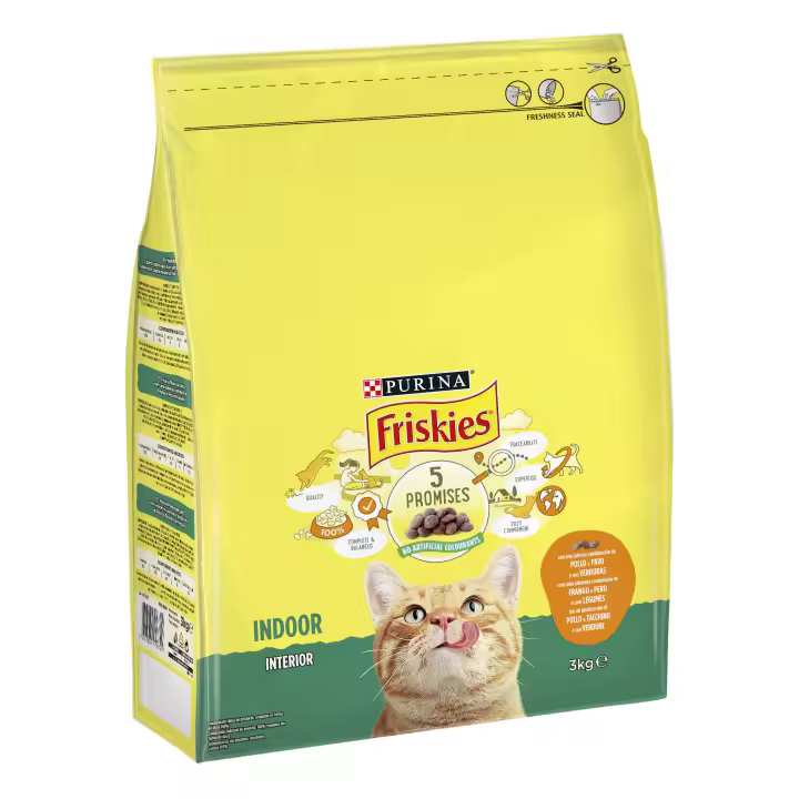 FRISKIES Cat INTERIOR Pll&JardinVrd 3kg - 1