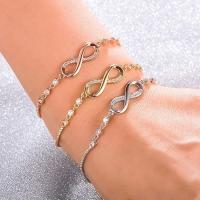 Piezas Infinity Symbol Pulsera para Mujer con Tobillo Pulsera con eslabón de Cadena con Brazalete Pulseras asociadas con Plata y Oro Rosa - details 4