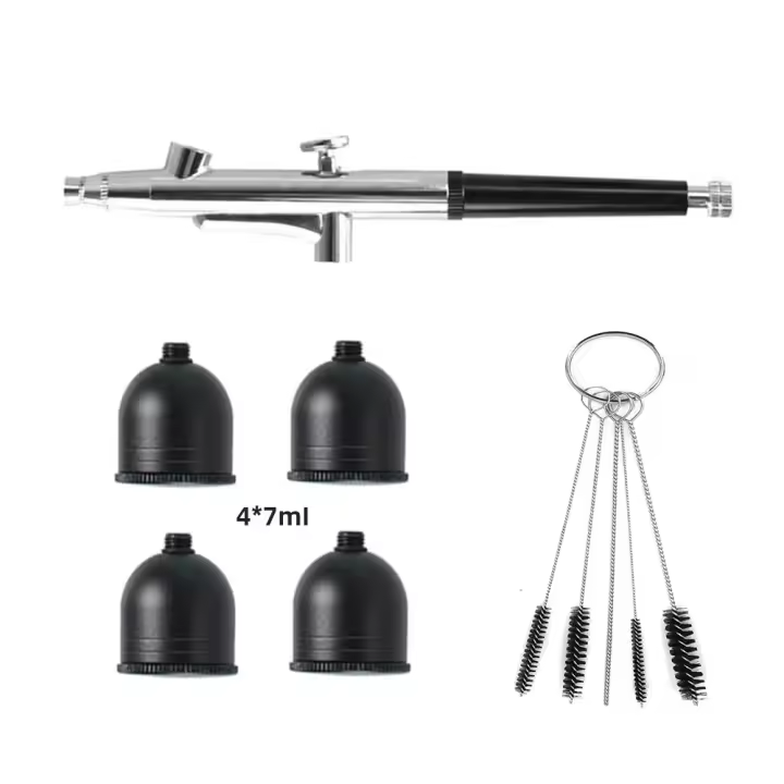 Pistola De Pulverización K5 Con Tazas Kit De Limpieza Y Herramientas De Repuesto Para Arte De Uñas Manicura Pintura De Galletas Y Manualidades - 1