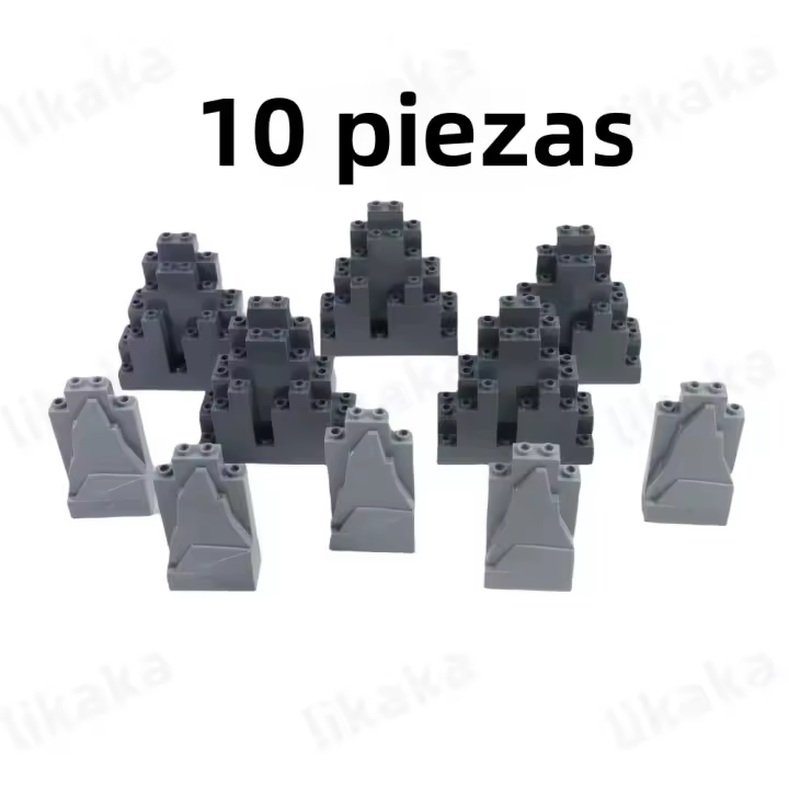 10PCS Bloques De Construcción Montañas Y Colinas MOC Compatibles Con La Ciudad Accesorios De Juguetes Para Niños Regalos Para Niños De 3 a 12 Años Y Adultos - 1