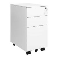 Archivador móvil con cerradura, cajonera de oficina con ruedas, para documentos A4 y carpetas, blanco o negro, 30x45x60 cm - details 0