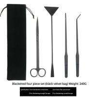 Juego De Tijeras Y Pinzas De Acero Inoxidable Para Limpiar Tanque De Peces Herramienta De Limpieza Para Acuarios Incluye Tijeras De Onda Y Pinzas De Escarabajo De Arena - details 5