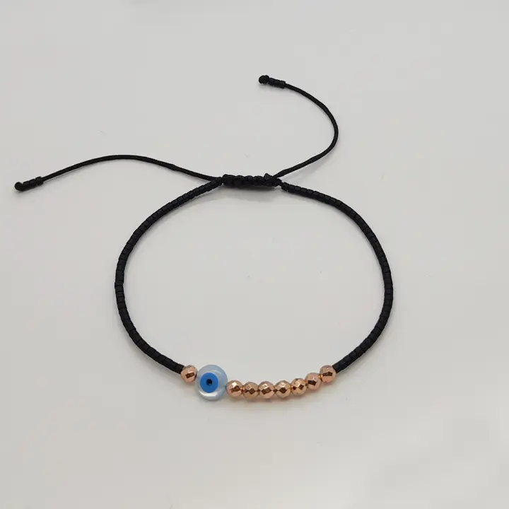 Pulsera De Concha Y Ojo Maléfico Con Semillas Miyuki Para Mujeres Y Hombres Joyería Sencilla Y Delgada Hecha a Mano Para Fiestas Aniversarios Regalos - 1