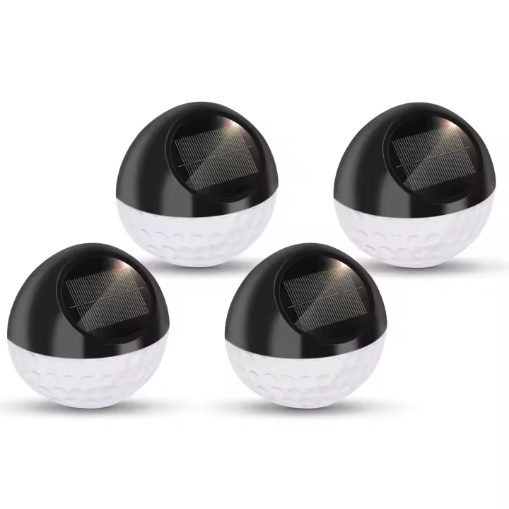 Aigostar Luces Solares Exteriores de Jardín,2700K Luz cálida,Apliques Exteriores Solares,IP44 Impermeables Luz Solar Exterior para Jardin Valla Porche Pared Patio,Lampara Solar Exterior,4 Piezas - 1