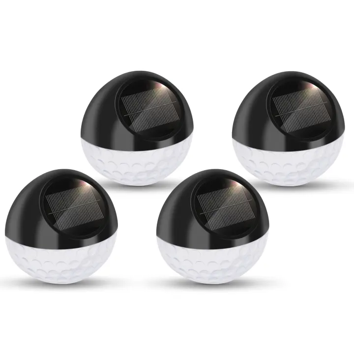Aigostar Luces Solares Exteriores de Jardín,2700K Luz cálida,Apliques Exteriores Solares,IP44 Impermeables Luz Solar Exterior para Jardin Valla Porche Pared Patio,Lampara Solar Exterior,4 Piezas - 1