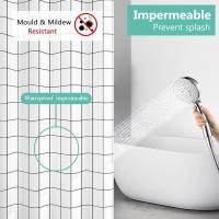 Cortina Ducha con Secado Rápido y Lavable -  Impermeable hecha de Poliester con 12 Ganchos 180 x 200 cm - details 4