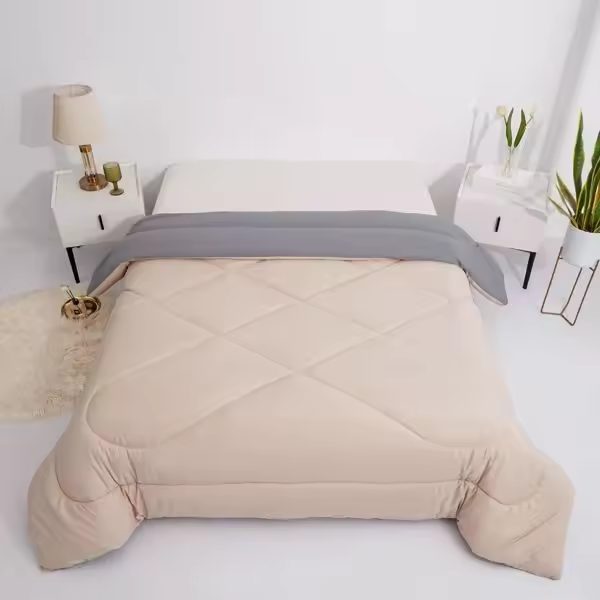 Edredón Nórdico de Microfibra 400 gr/m² para Cama en Blanco - Ligero, Grueso y Calentito - Acolchado Suave, Colcha Gruesa para Hotel - Edredón de Invierno, Primavera y Otoño - 1