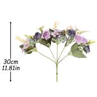Ramo De Flores Artificiales De Seda Para Boda Navidad Artesanía Coronel De Hojas Decoración De Hogar Accesorios Para Novia Peonía Hidranegra Para Scrapbooking - details 1
